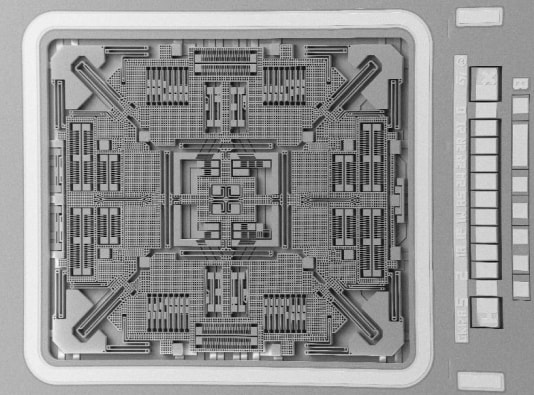 Microscopic image of an ST MEMS device