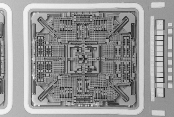 Microscopic image of an ST MEMS device