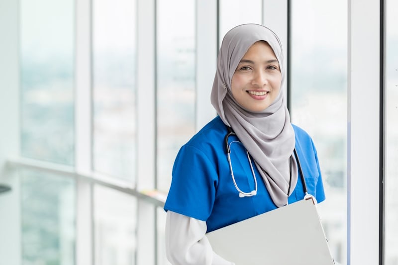 Portrait of a female malaysian doctor