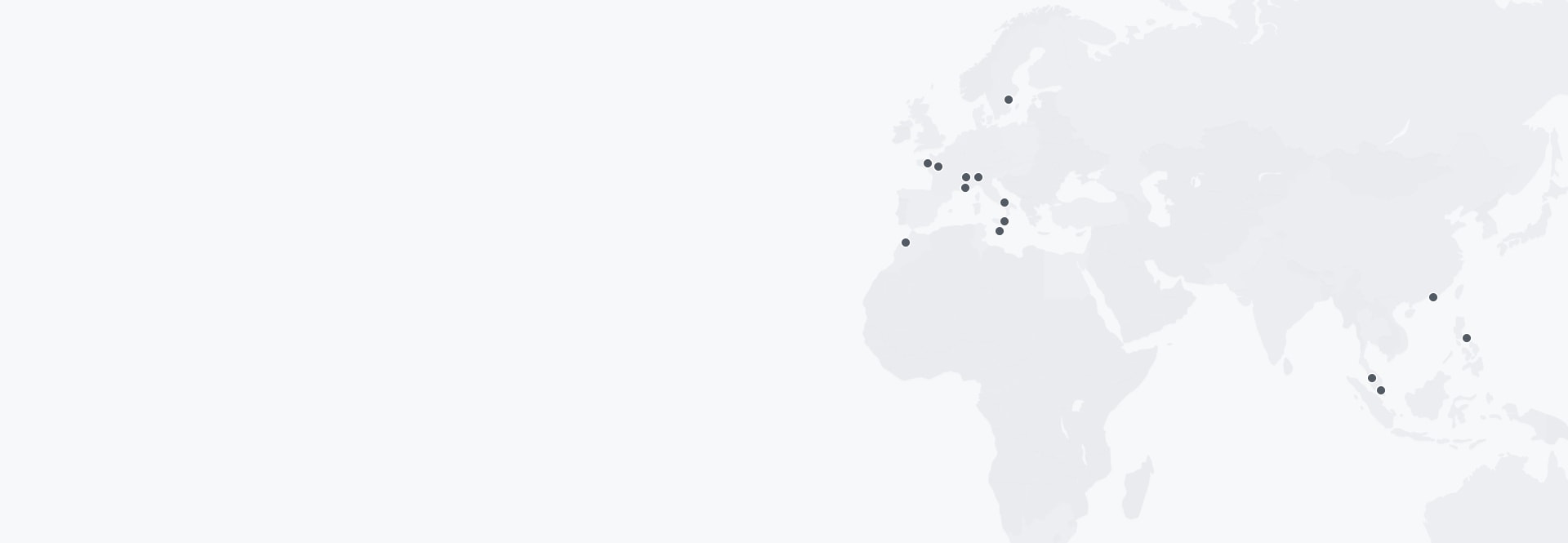 map showcasing st facilities across the globe