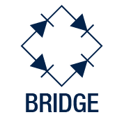 Bridge rectifier diodes symbol