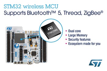 초저전력 실시간 성능 제공하는 새로운 듀얼-코어 무선 MCU STM32WB 출시 - STMicroelectronics