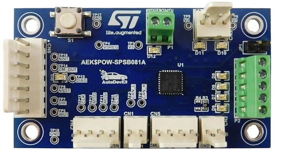 SPSB081 automotive power management IC with LIN and CAN-FD transceivers