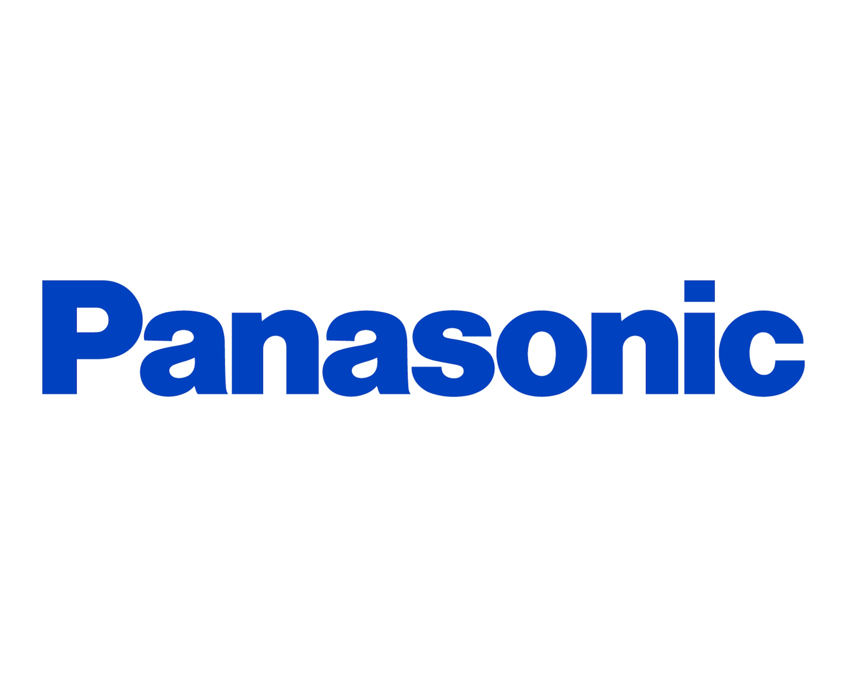 Panasonic logo blue background white